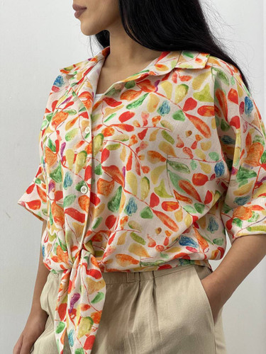 شومیز لینن گره ای